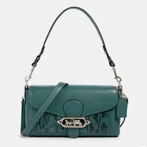 Coach | Bags | Coach Jade Shoulder Bag Svdark Turquoise Rare Snakeskin ...